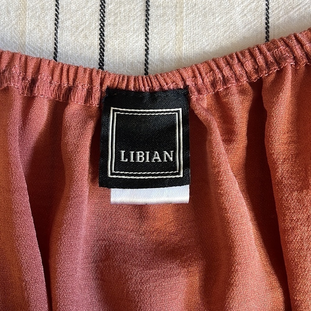 Boutique libian • terracotta rust off shoulder top - Picture 10 of 13